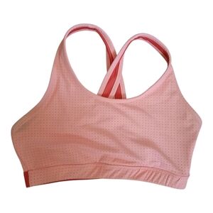 Avia Mystic Coral Perforated Crossback Performance Sports Bra Size Large